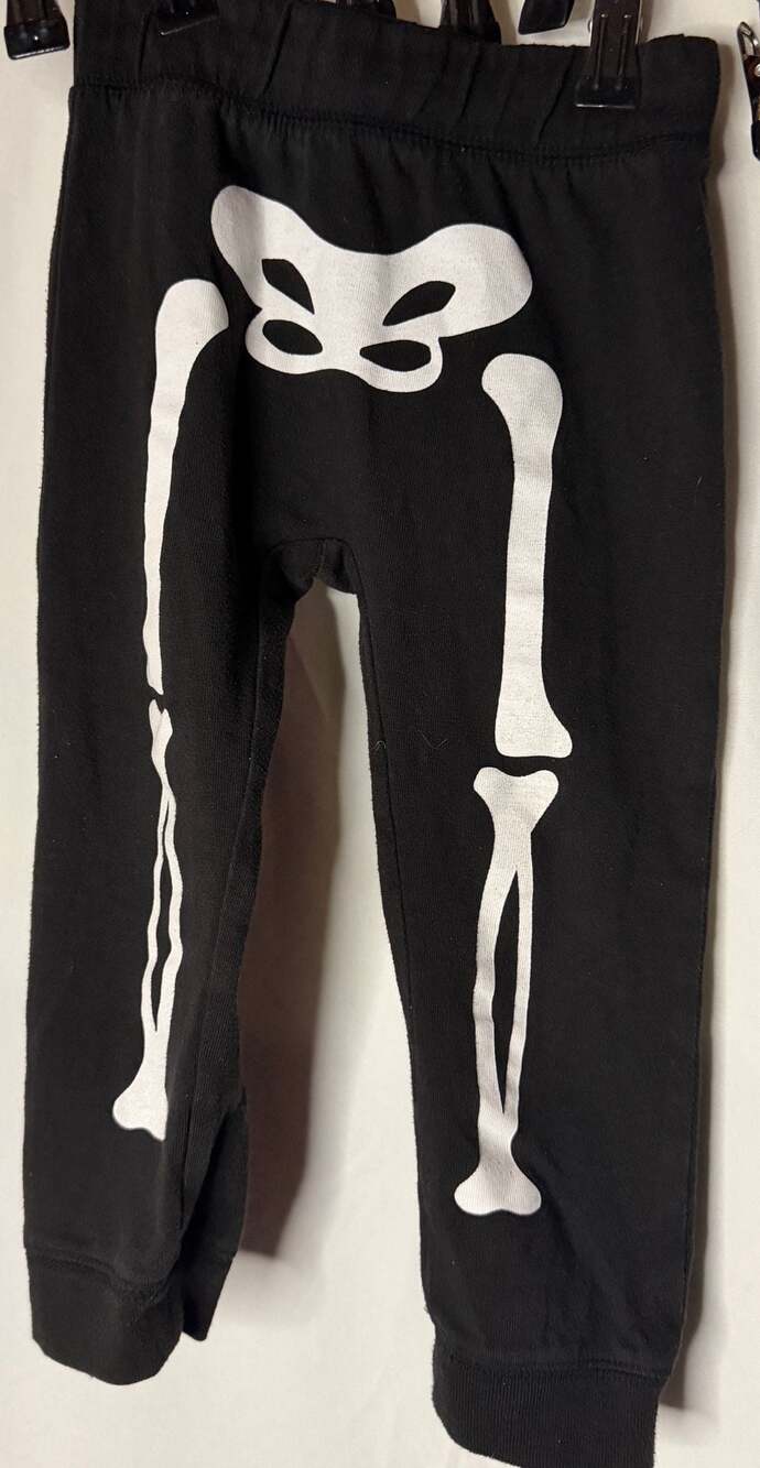 H&M Black Skeleton Jogger Sweatpants Size 2T